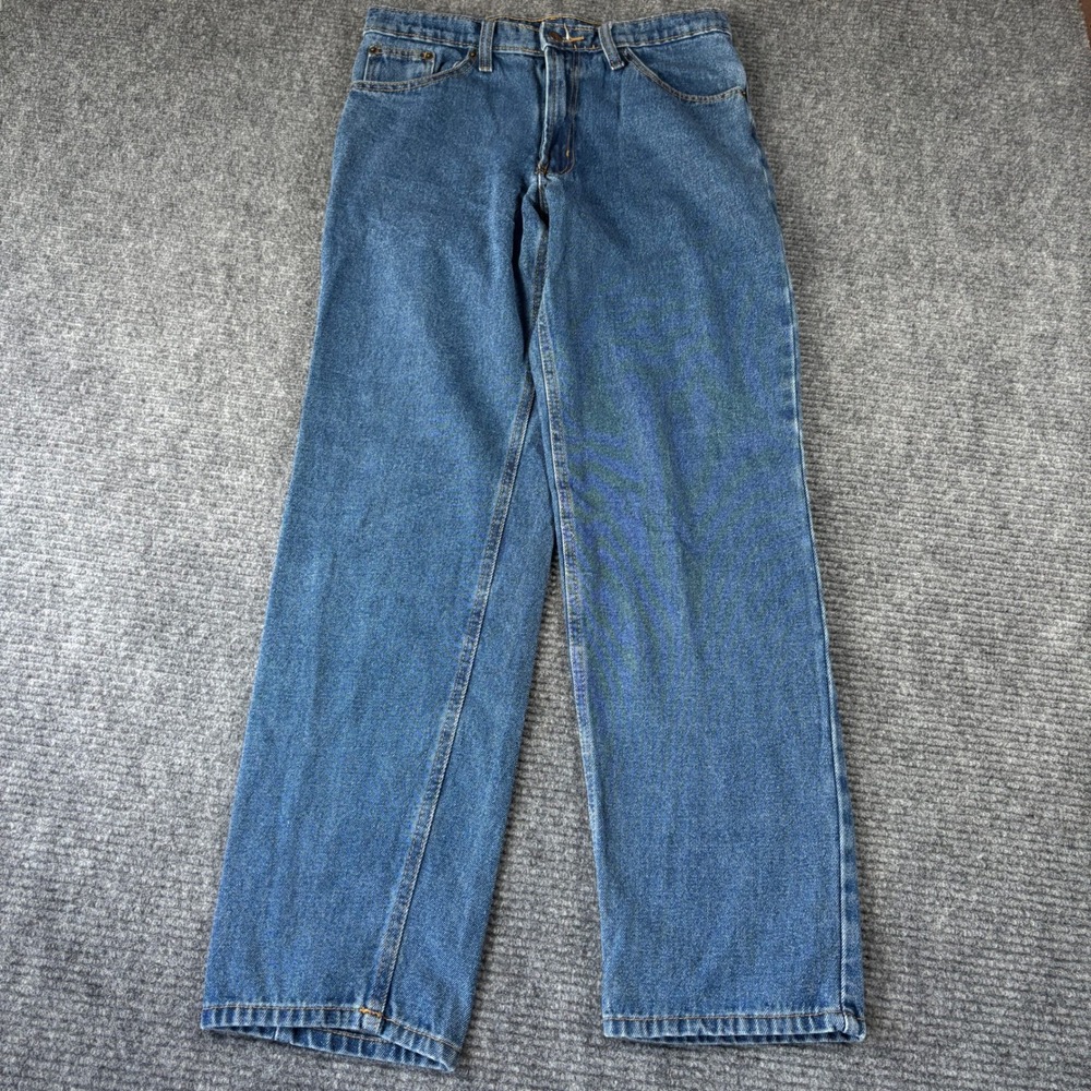 Unbranded Mens 32x32 Blue Denim Straight Leg Jeans 100% Cotton